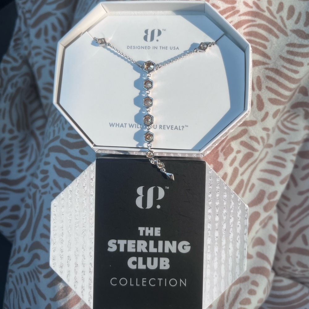 The Sterling Club Silver Necklace Bomb Party Smokey Topaz Cubic Zirconia- Solid
